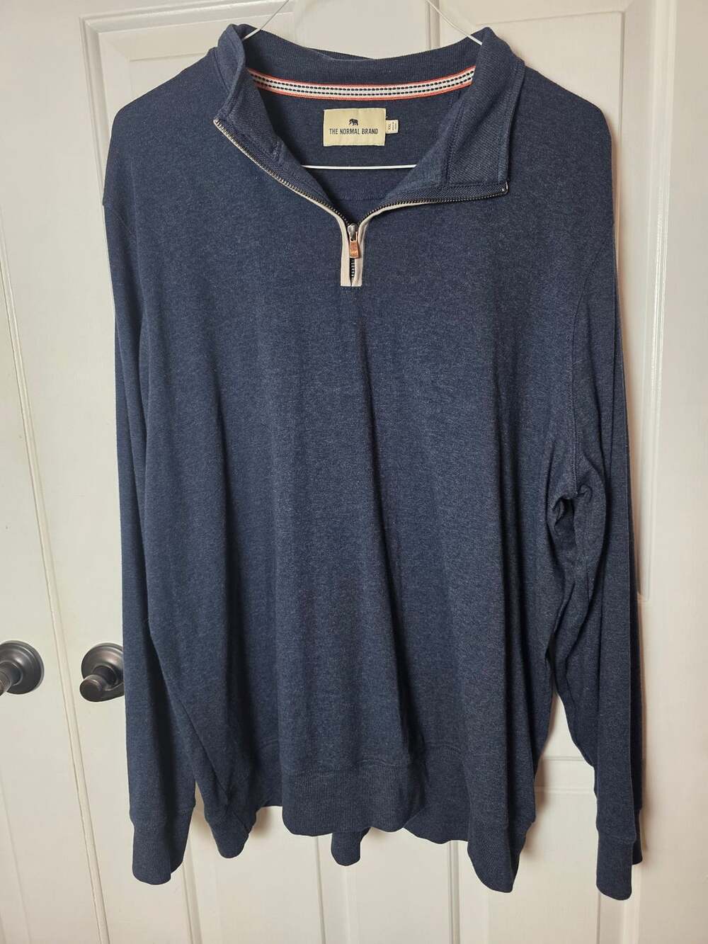 The Normal Brand Puremeso Weekend Quarter Zip Size XXL Navy